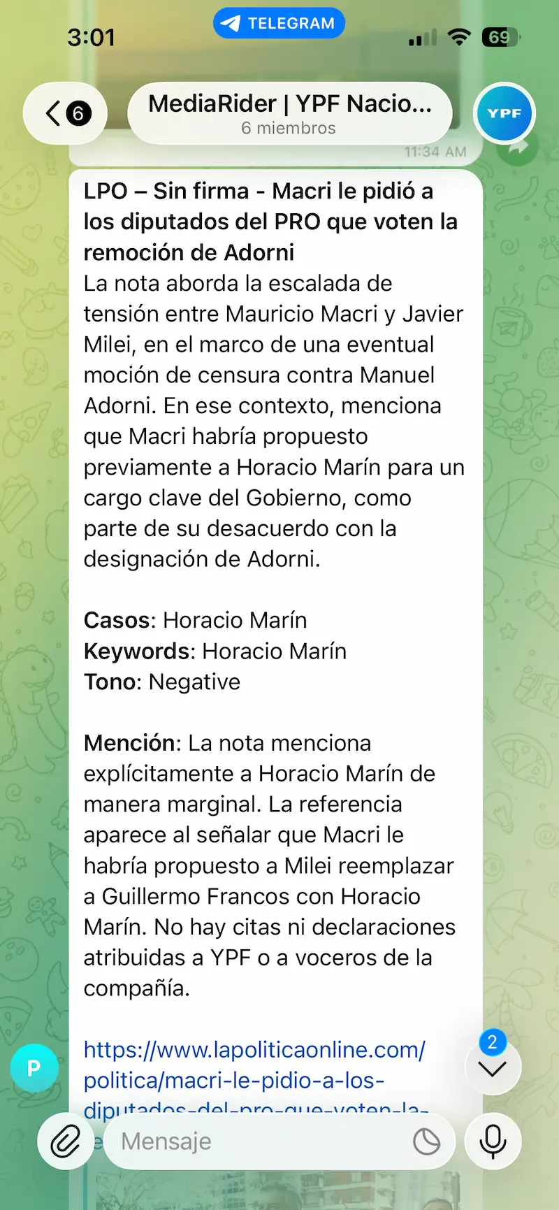 Captura de alerta en tiempo real de MediaRider